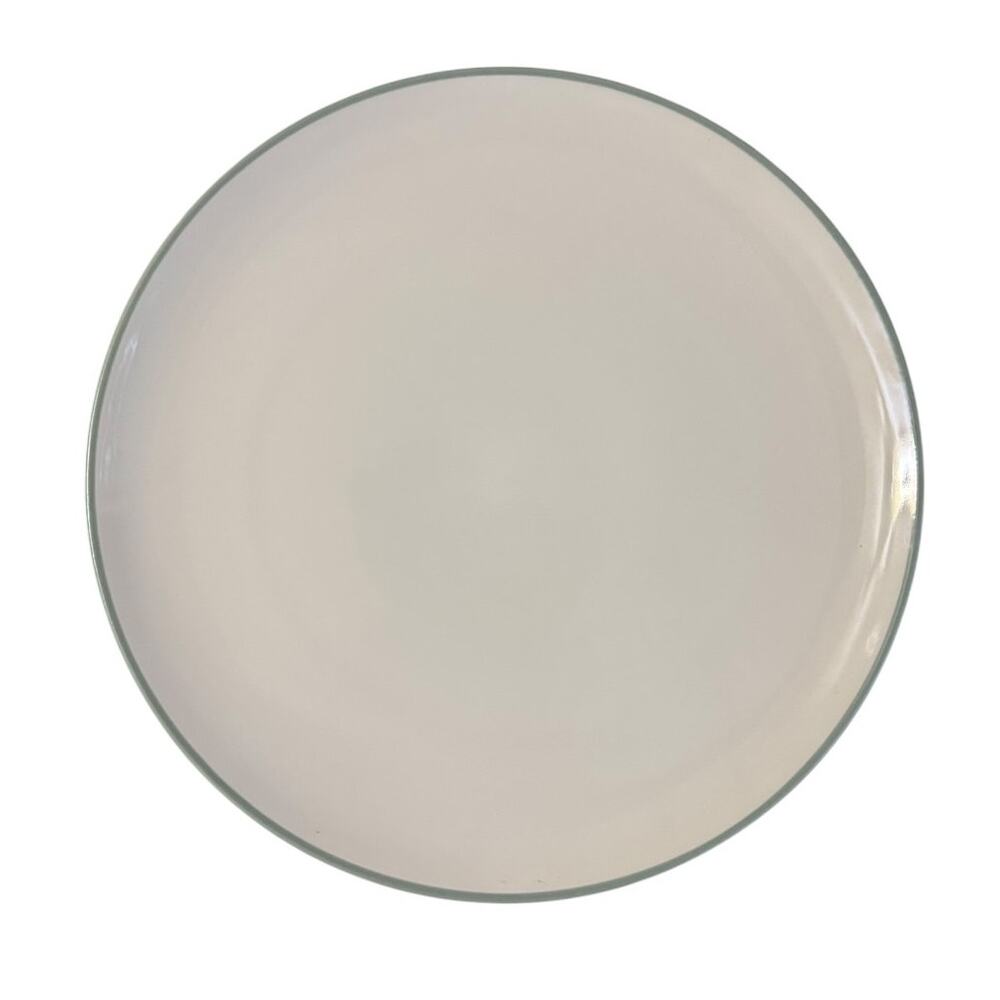 Noritake Colorwave Green 8485 Charger Plate Stoneware Sage Creamy White Vintage